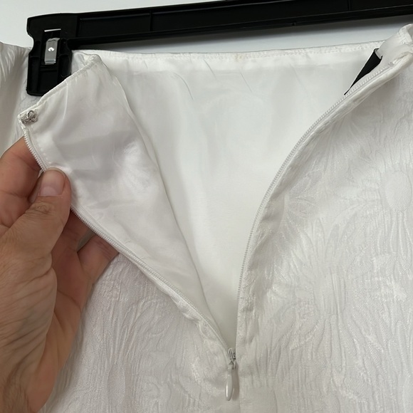 Black Label by Evan-Picone•NWT, Formal Events White Floral Embossed Skirt, Sz 18 - Picture 6 of 13